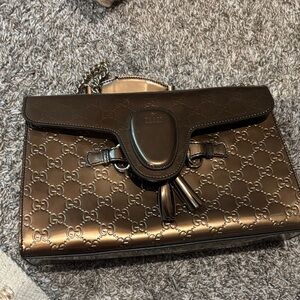Gucci Metallic Brown Shoulder Bag